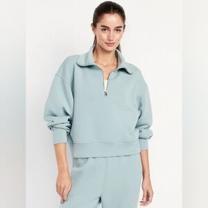 Old Navy Bounce Fleece Half-Zip Pullover Sweatershirt - Foggy Dew